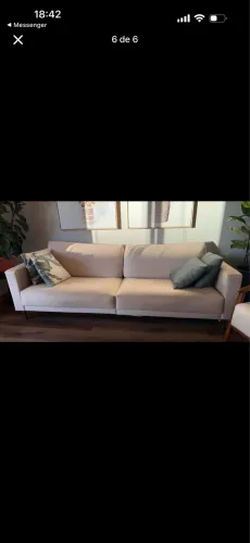 Vendo sofá em linho de R$ 1,600 por R$ 900,00