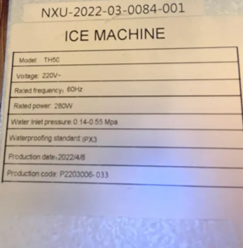 Máquina de gelo impomac TH50