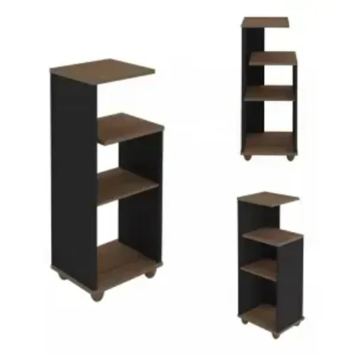 Mesa de Apoio Bis Imbuia/Preto NOVO