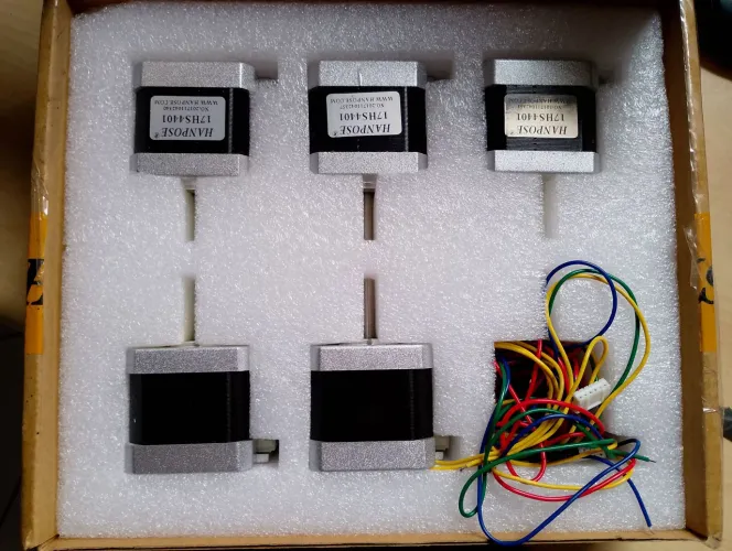 motor de passo nema 17 hanpose, 5 unidades