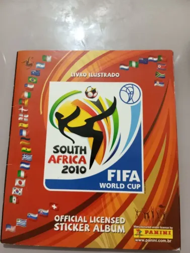 album de figurinhas da copa de 2010 incompleto com figurinhas raras da visa