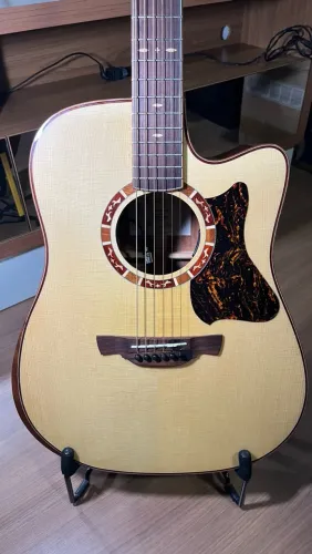 Violão Folk Crafter VL D16CE Pro Tampo Maciço Eletroacústico Aço
