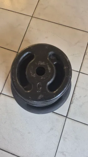 Kit 4 Anilhas De 5kg Pintadas 20kg Total Ferro Fundido Preto
