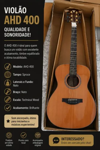 Violão JWhite AHD -400 (novo)