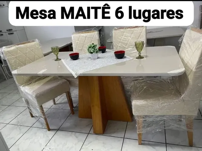 mesa de jantar /// com tampo de vidro entregamos hoje