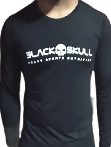 Camisa Manga Longa Black Skull Academia