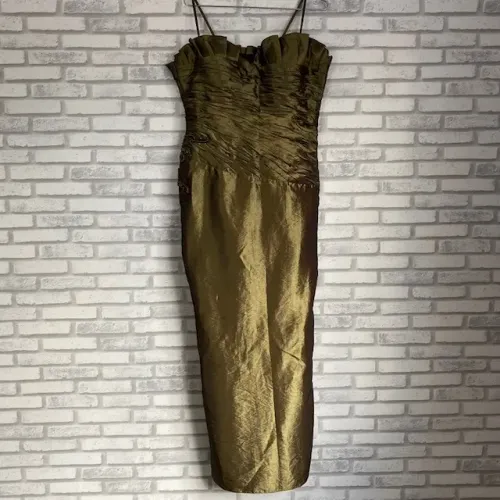 Vestido De Festa Metalizado Petrô Stival Tamanho 48 GG