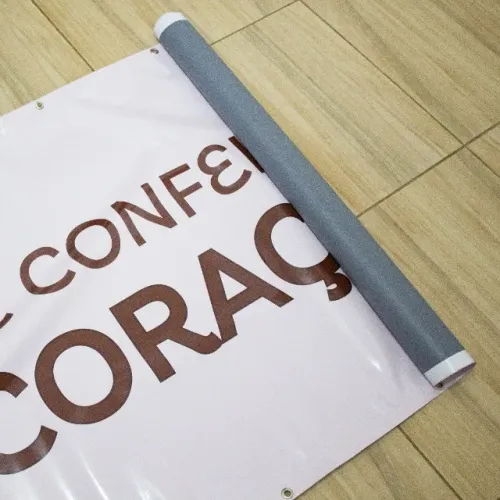 Faixa em lona impressa tamanho personalizado