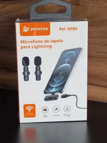 Microfone de lapela tipo lightning iphone