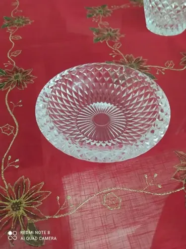 Cinzeiro de cristal 17 cm de diâmetro 