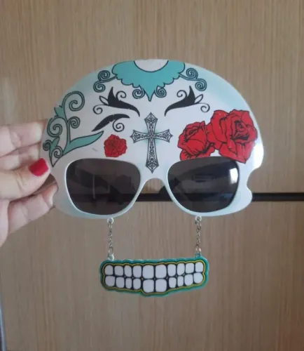 Óculos máscara caveira mexicana<br><br>25