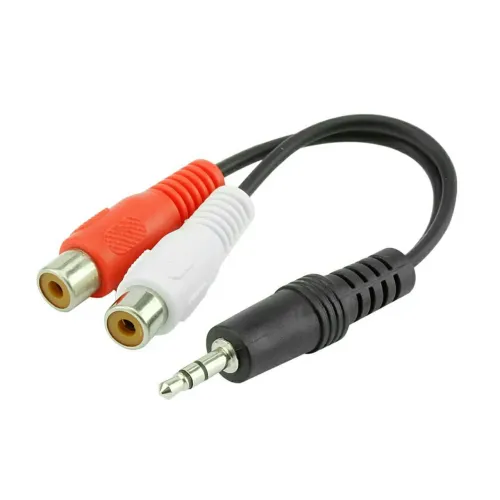 Cabo P2 para RCA (2x) - Áudio para Som, TV, etc.