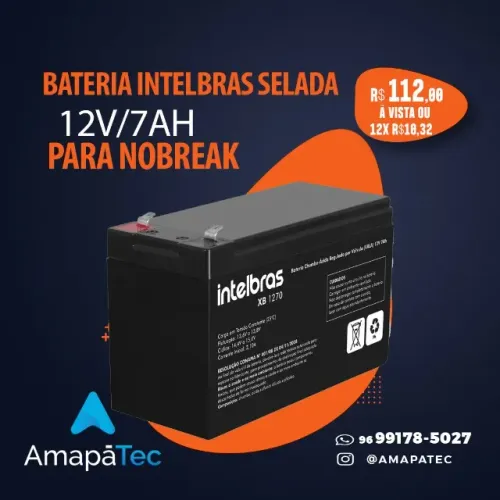 BATERIA INTELBRAS SELADA 12V 7AH