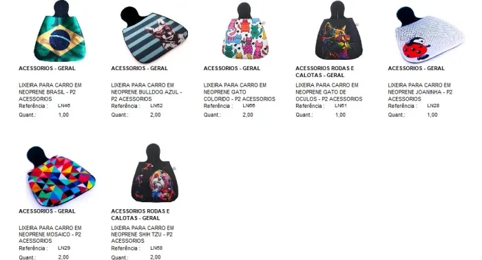 Lixeira para carro