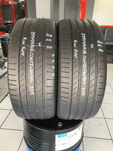 Kit 02 Pneus 255/55r18 Continental Sportcontact5 Rft(usados) 1/2