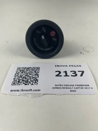 Botão Desliga Passenger Airbag Renault Captur 2017 a 2020