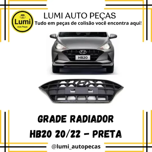 Grade HB20 Hatch/Sedan 2021/2022 C/Friso Preto - NOVA