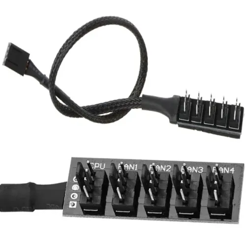 Cabo Multi Fan P/ 5 Cooler 3 E 4 Pinos Suporta Pwm Cpu