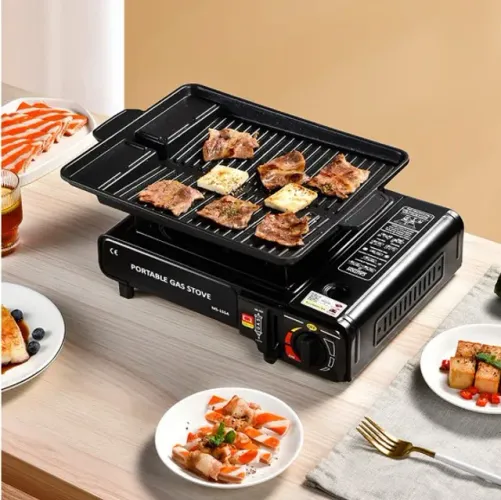 Fogão a Gás Refil Camping/Aventura c/ Adaptador para Botijão - Aceita cartão