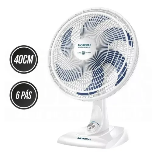 Ventilador de mesa 40cm branco 