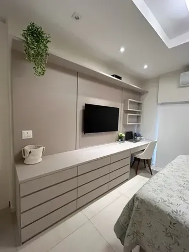 Painel de tv com cômoda para quarto - Móveis planejados!