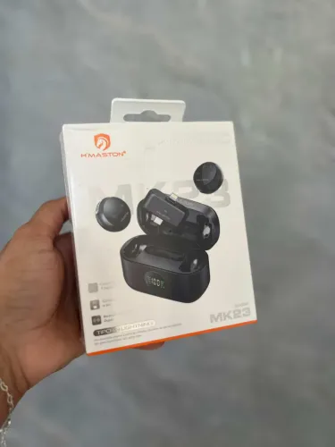Microfone de lapela duplo MK23 iPhone e tipo C