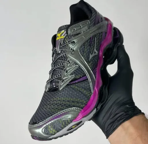 Mizuno Wave Prophecy Preto/Roxo/Prateado
