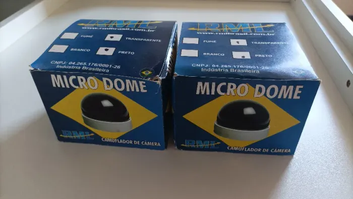 Micro Dome Protetor para Câmera Segurança Vigilância CFTV - Kit com 2 unidades