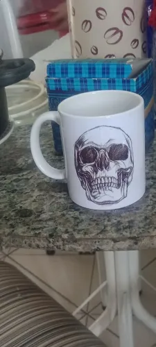 Caneca Caveira Desenho Exclusivo