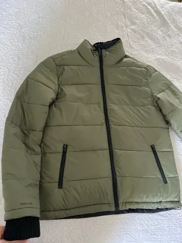 Jaqueta osklen reversível puffer verde forest/preto