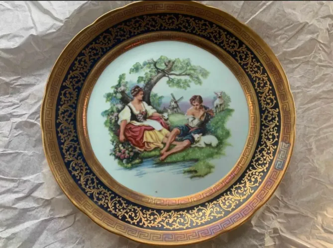 Prato Decorativo Handcrafted 20 24 Karat Gold