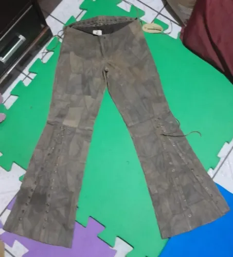 Calça De Couro Feminina Tina Brunelli - Tamanho 40