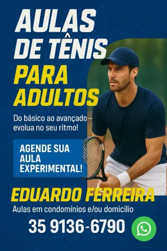 Aula de Tênis em condomínios e/ou domicílio