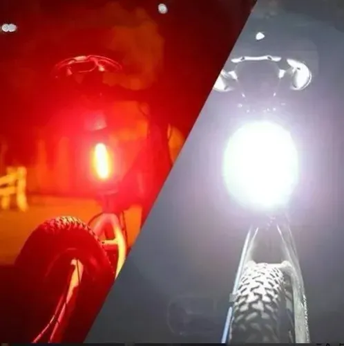 Led Traseiro para Bike e Passeios. São 100 Lúmenes de Luz e 2 cores de pisca