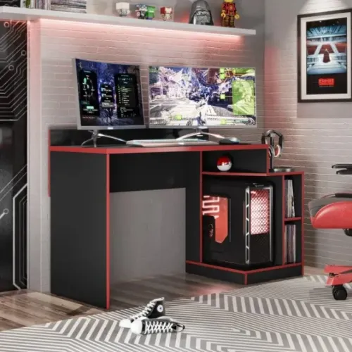 Mesa Gamer Play 1,36m Novo Direto da Fabrica