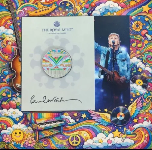 Moeda comemorativa Paul McCartney The Royal Mint