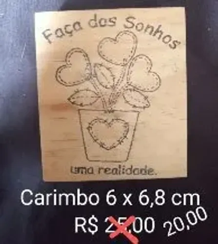 **PROMOÇÃO**4 Carimbos de madeira