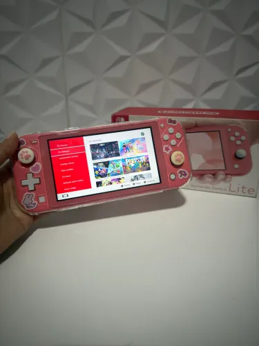 Nintendo Switch lite rosa NÃO É DESBLOQUEADO único dono nota fiscal SÓ VENDA