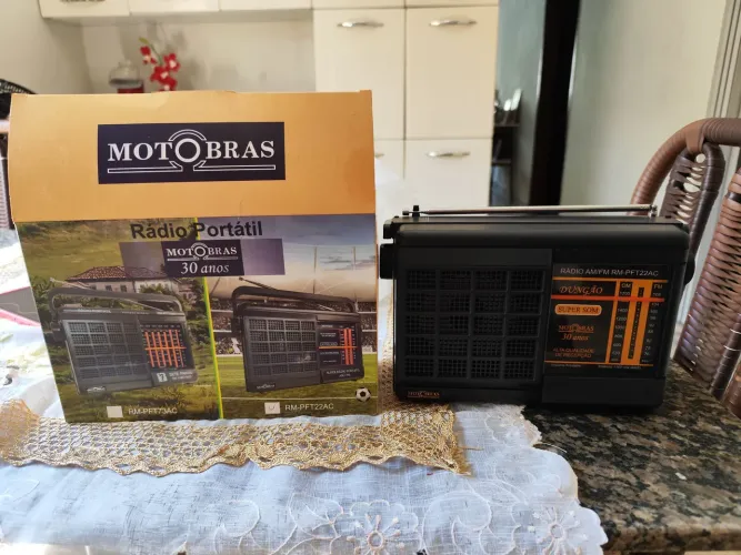 Rádio portátil motobras novo dungao 30 anos