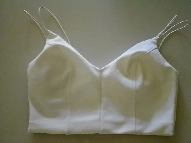 Cropped e colete off White Tam M