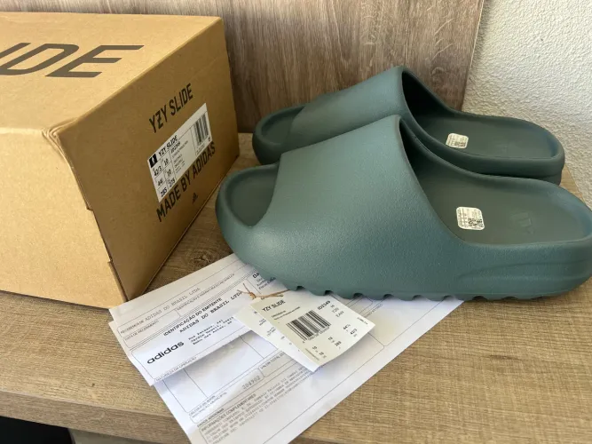 Chinelo Adidas Yeezy Slide Slate Marine Novo Nota fiscal Original Campinas-sp 