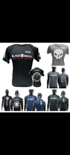 3 Camisetas Black Skull dry fit 