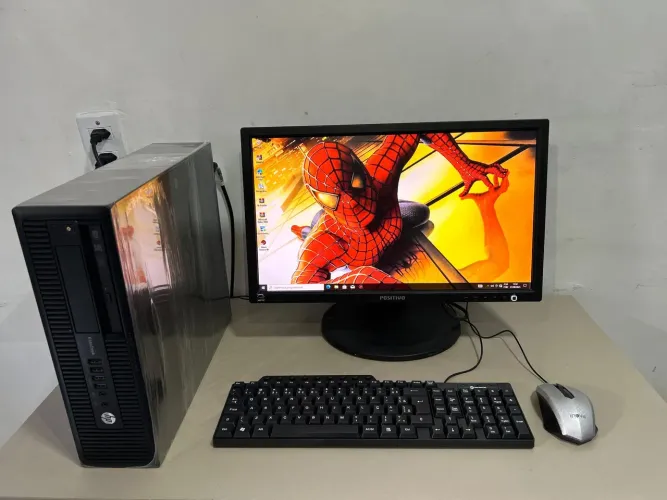 computador Hp elitedesk A8 8GB SSD tela 19 polegadas