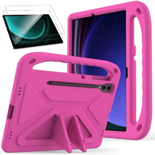 Capa Rosa Infantil Película Protetora Galaxy Tab S9 Fe 10,9