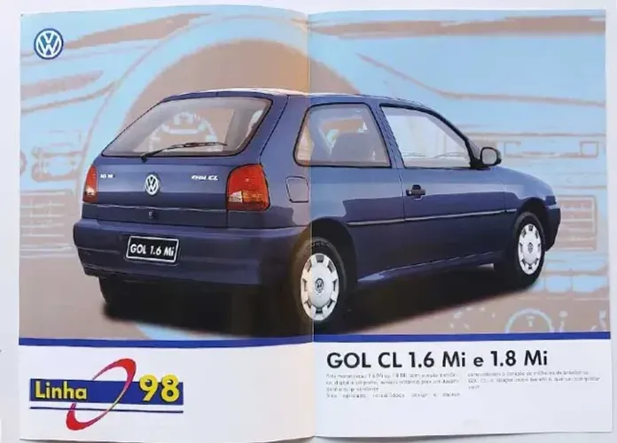 Folder / Catálogo VW Gol CL 1.6 e 1.8 Mi 1998