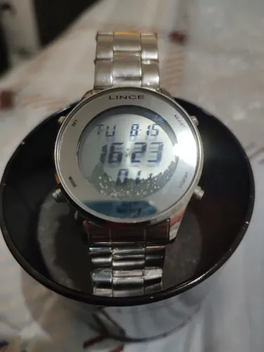Relógio Lince Digital Prata
