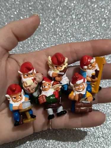 Coleção 6 Gnomos Kinder Ovo anos 90