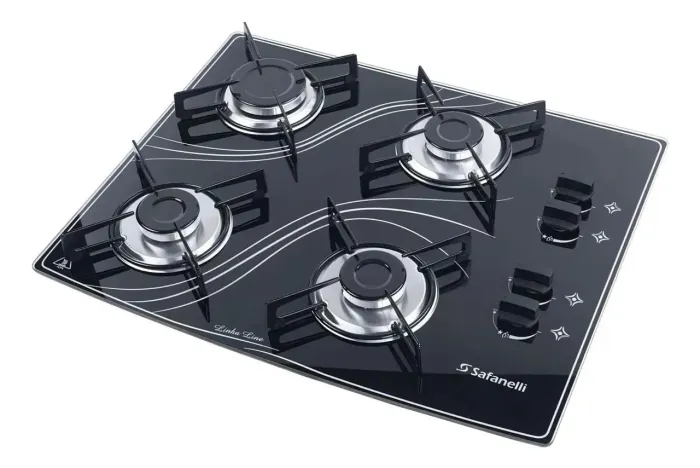 Cooktop Safanelli 4 Bocas Vidro Temperado