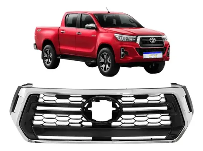 Grade Dianteira Toyota Hilux 2019 2020 Srv Srx Std Cromada Cromado