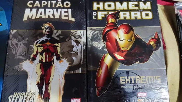 HQs Capitão Marvel, Homem de Ferro - Extremis, Doutor estranho shambala e o jurme, Thor